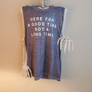 Grey Athletic Women's Top